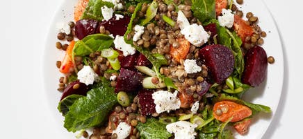 Lentil, Beet, Clementine, and Kale Salad