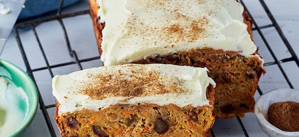 Rebecca's carrot cake loaf with cream cheese icing