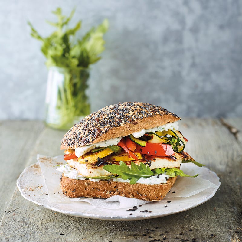 Foto van Geroosterde-groenteburger met halloumi door WW