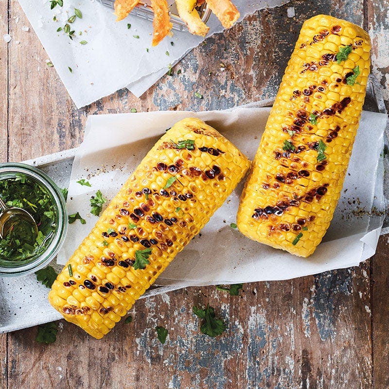 Foto van Gegrilde maïskolven met kruidenolie door WW