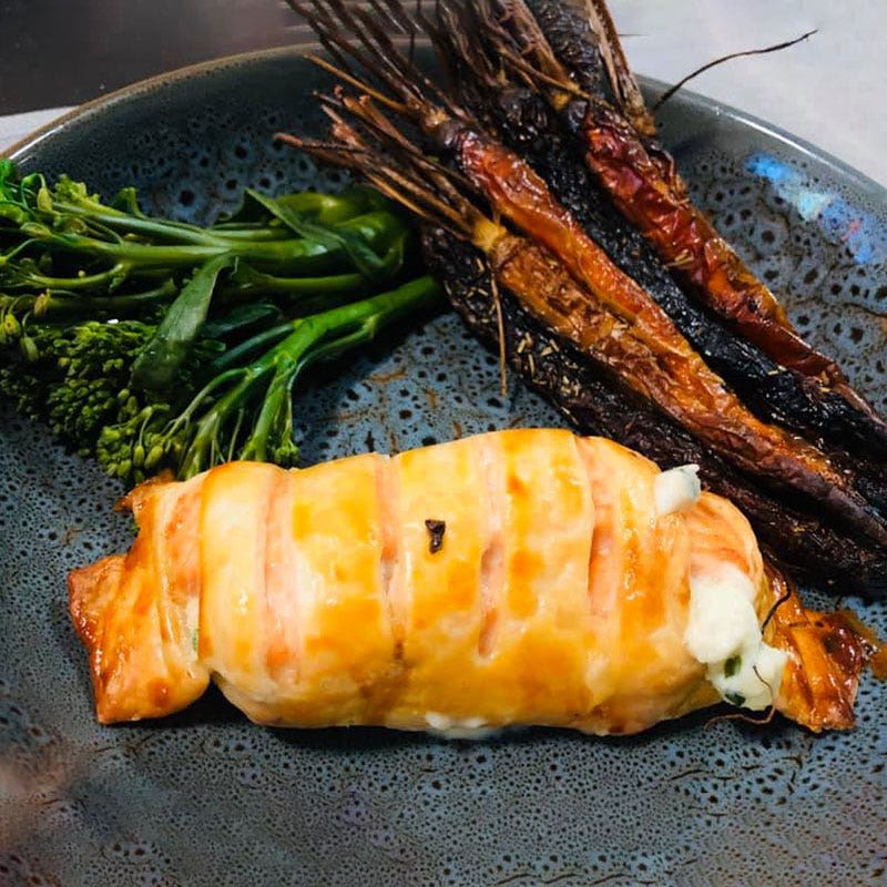 Sarah's salmon and cheese pastry parcels