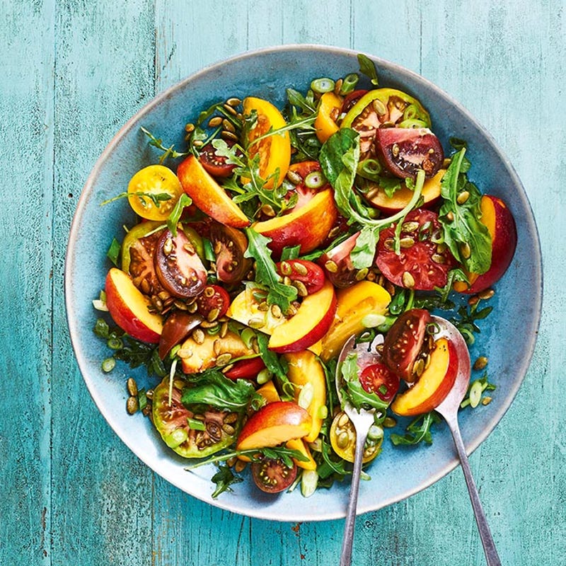 Photo of Tomato & nectarine salad with pumpkin seeds by WW