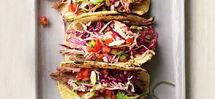 Slow-cooker steak tacos
