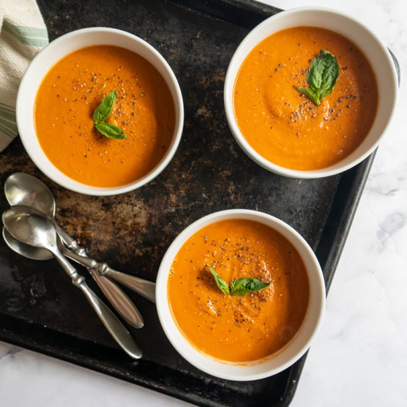 Photo of Creamy Tomato-Basil Soup by WW