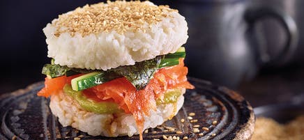 Sushiburgare med rökt lax