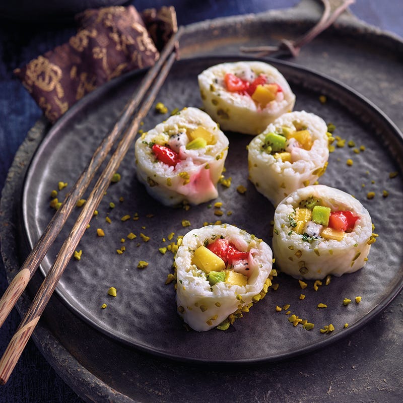 ViktVäktarna - Sushi med vanilj, frukt och mandelpesto
