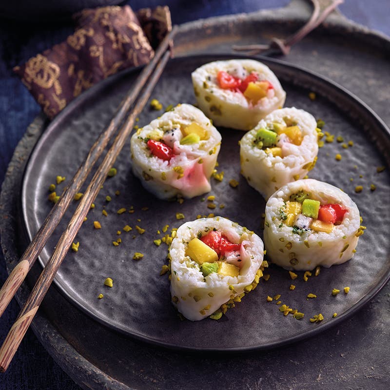 ViktVäktarna - Sushi med vanilj, frukt och mandelpesto