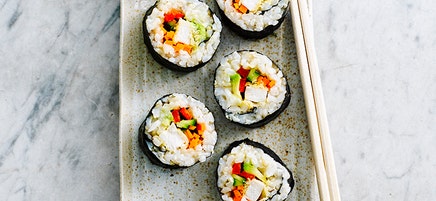 Sushi makirullar med krispig kyckling
