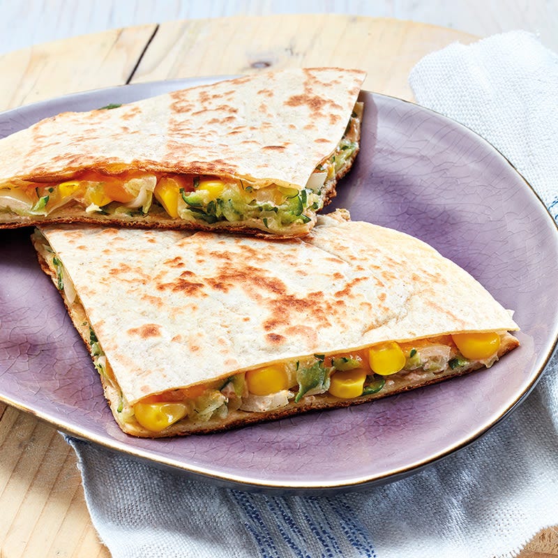 Quesadilla mit Zucchini-Mais-Füllung