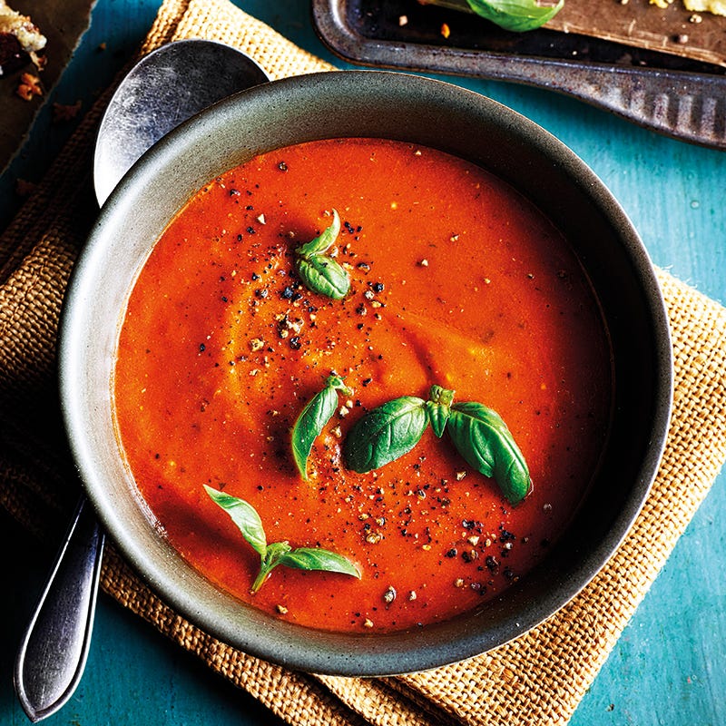 Tomato soup with cheese toasties