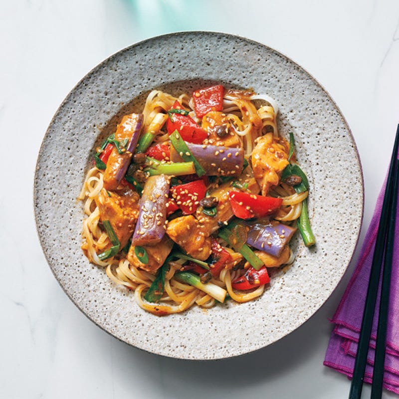 Photo de/du Sauté de poulet et aubergines par WW