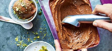 Glace banane chocolat