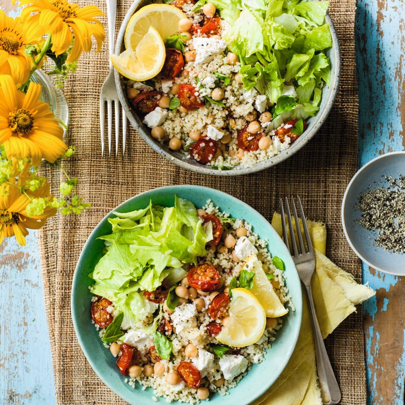 Photo de/du Salade de semoule aux tomates rôties et à la feta par WW