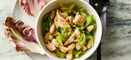 Celery, white bean & tuna salad
