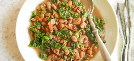 Smoky Slow Cooker Beans & Greens