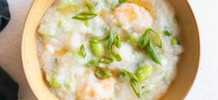 Congee with shrimp