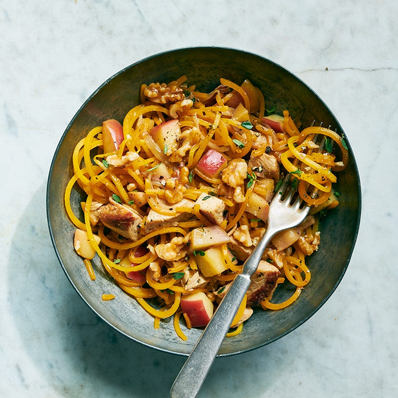 Pumpkin noodles with turkey