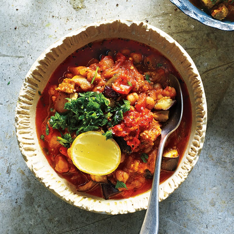 Eggplant and chickpea stew