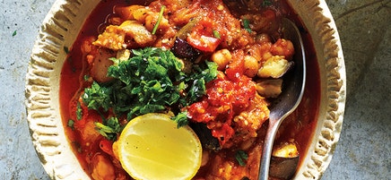 Eggplant and chickpea stew