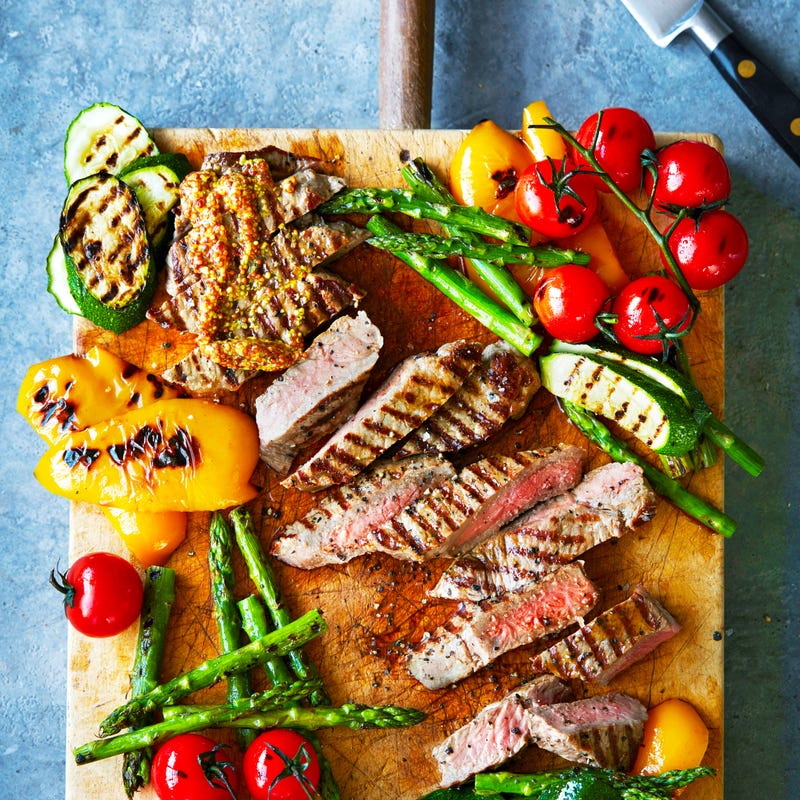 Foto van Perfect gegrilde biefstuk met gegrilde groenten door WW