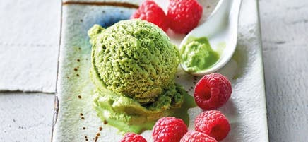 Glace à la vanille et au matcha