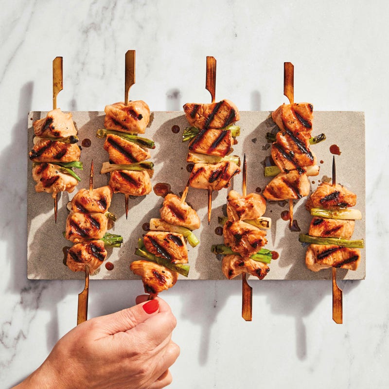 Four-ingredient chicken yakitori