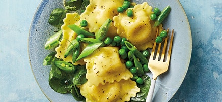 Two-pea ravioli
