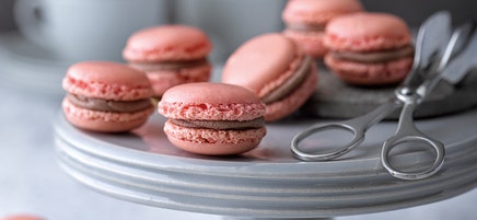 Macarons met chocolade
