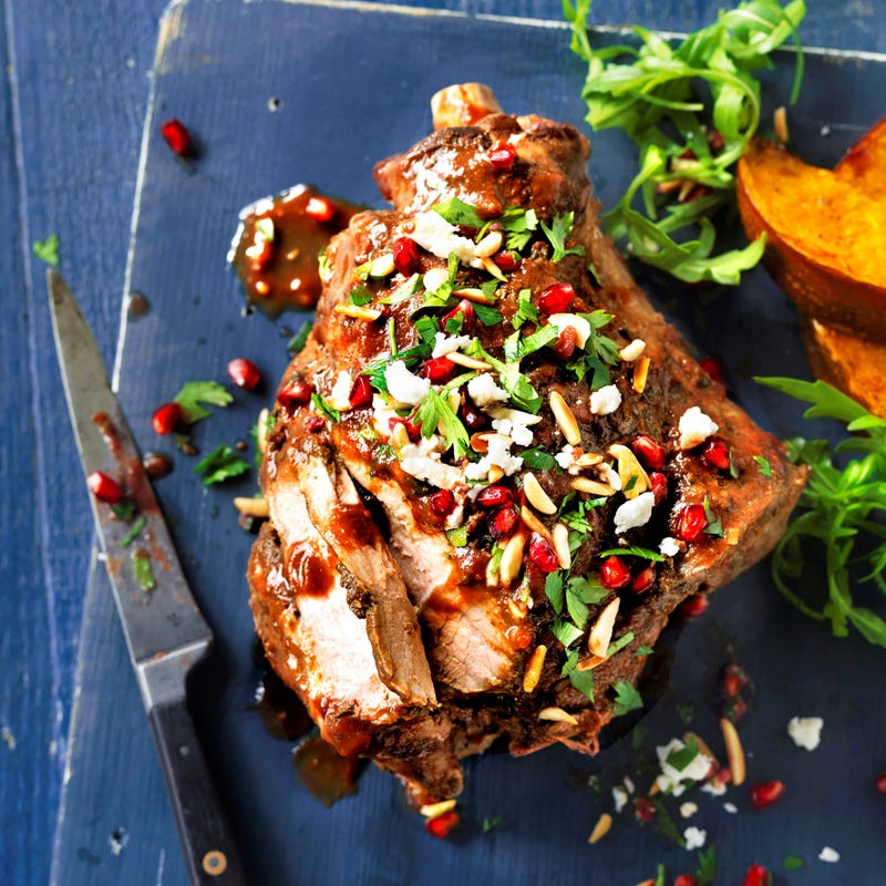 Foto van Perzisch langzaam geroosterde lamsbout met granaatappelglazuur door WW