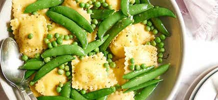 Ravioli aux deux types de pois