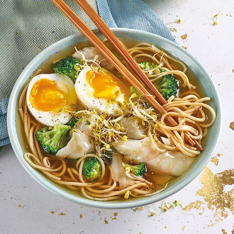Miso-Ramen mit Kabeljau