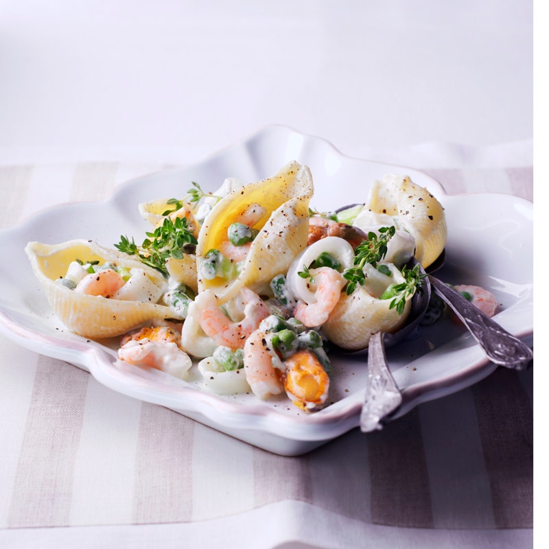 Conchiglioni mit Meeresfrüchten