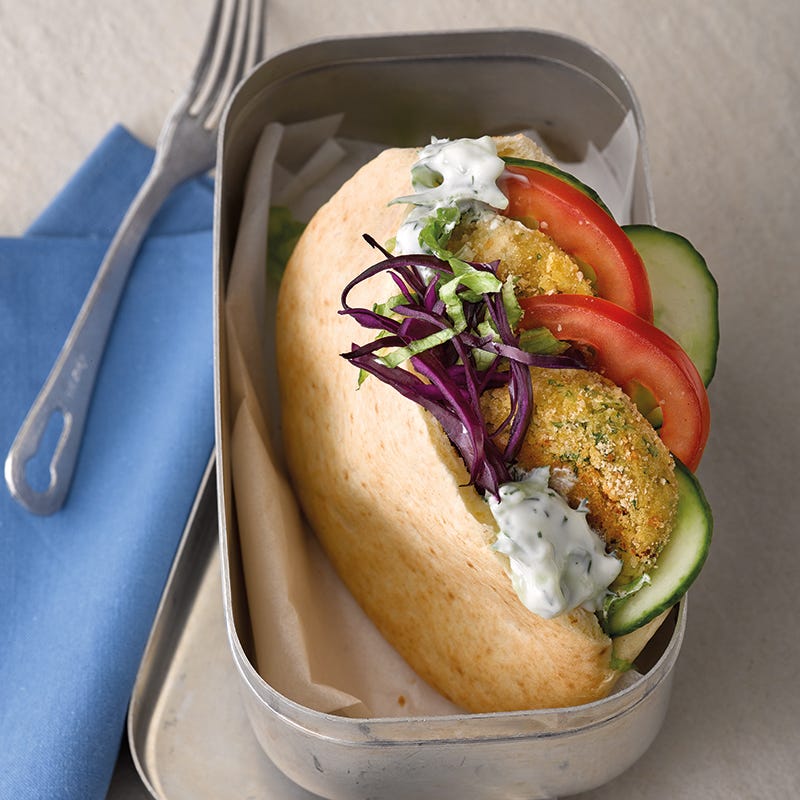 Foto van Pitabroodjes met falafel en tzatziki door WW