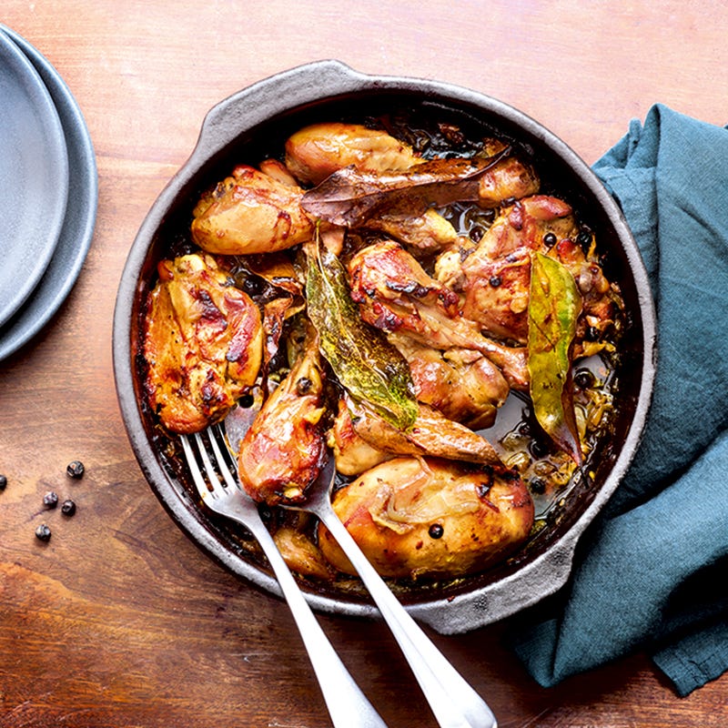 Foto van Kip met bier en ui door WW