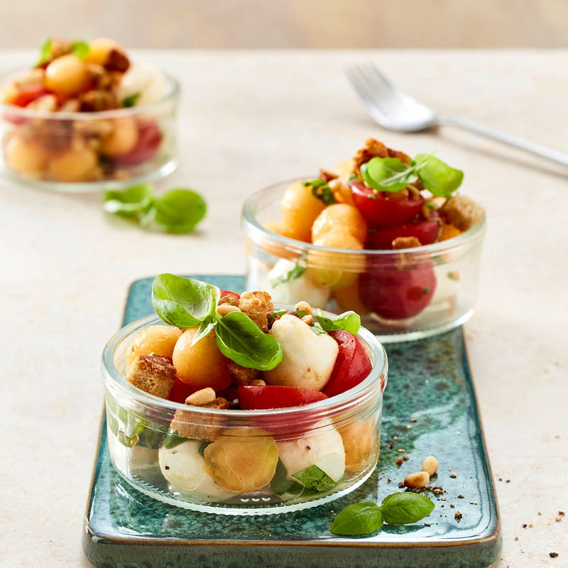 Melonensalat mit Crunch