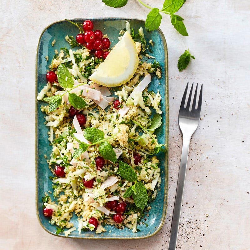 Petersilien-Minz-Taboulé mit Pute