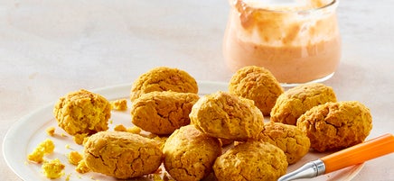 Linsenfalafel mit Paprikadip
