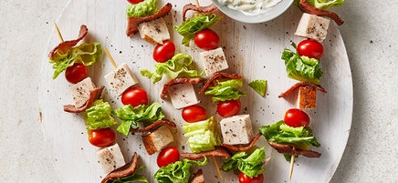 Turkey club skewers