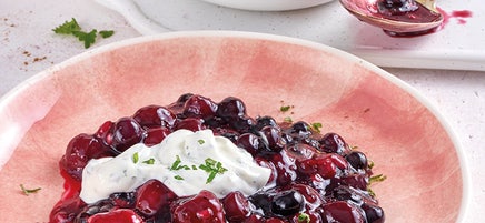 Gruau de fruits rouges et yogourt