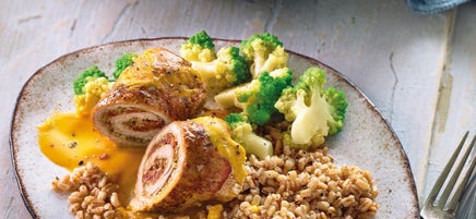 Mediterrane kalfsrolletjes met peterseliepesto