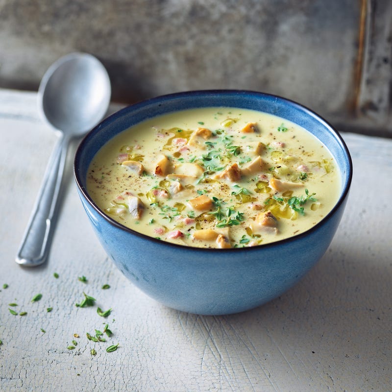 Foto van Champignonsoep met ham door WW