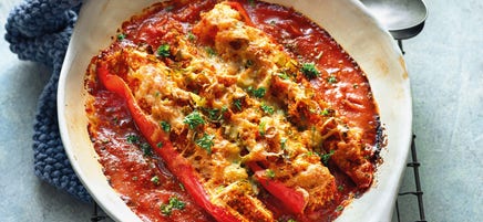 Gevulde puntpaprika met couscous
