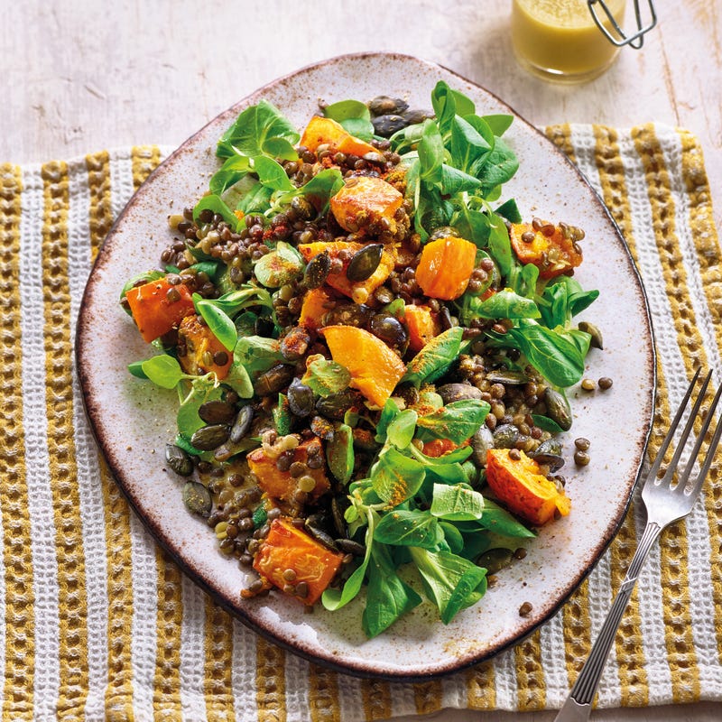Foto van Linzensalade met pompoen door WW