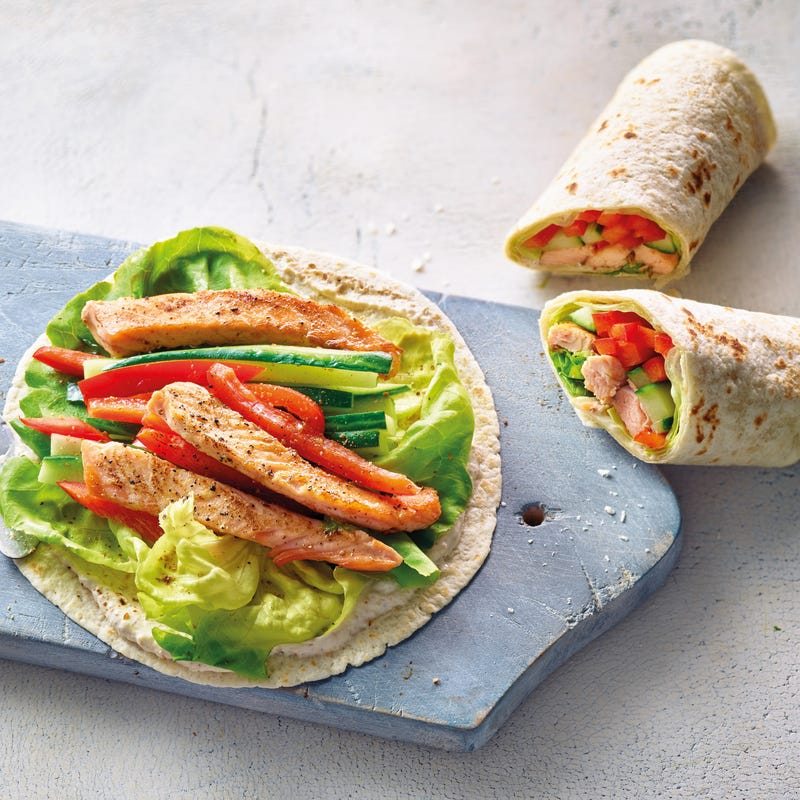 Foto van Lauwwarme zalmwrap door WW