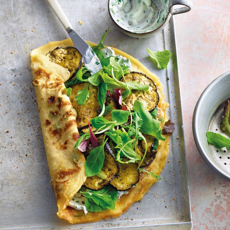 Foto van Hartige pannenkoek met sla door WW