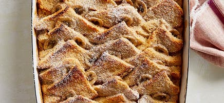 Creamy banana French toast bake