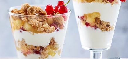 Quarktraum mit Apfel-Crumble
