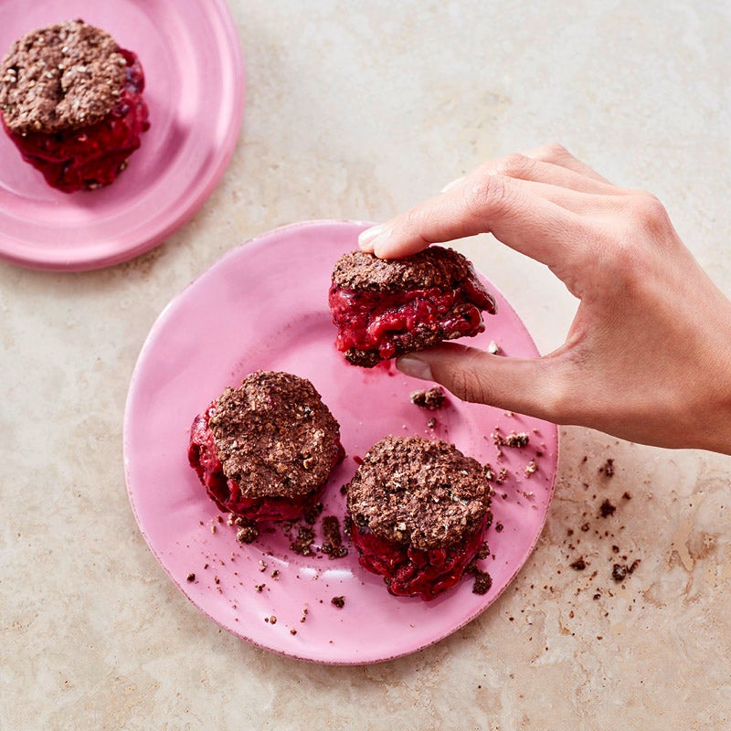 Sandwich-Cookies mit Blitzeis