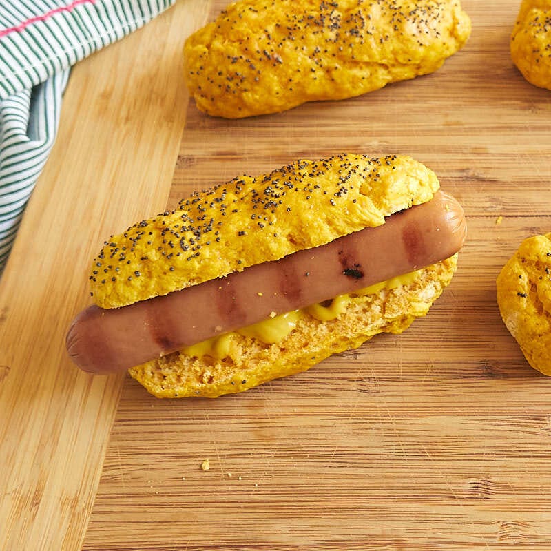Photo of Pumpkin–poppy seed hot dog buns by WW