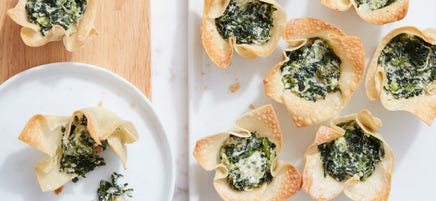 Cat Cora’s mini spanakopita bites